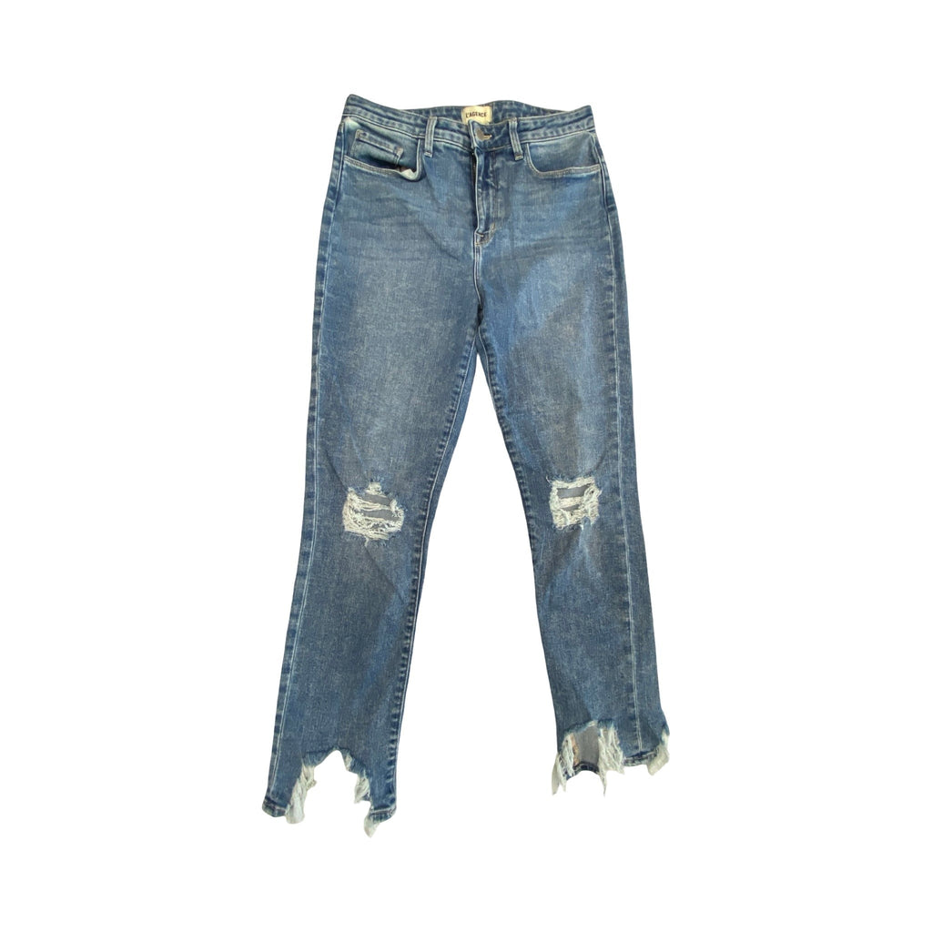Jeans Straight By L Agence In Blue Denim, Size:6