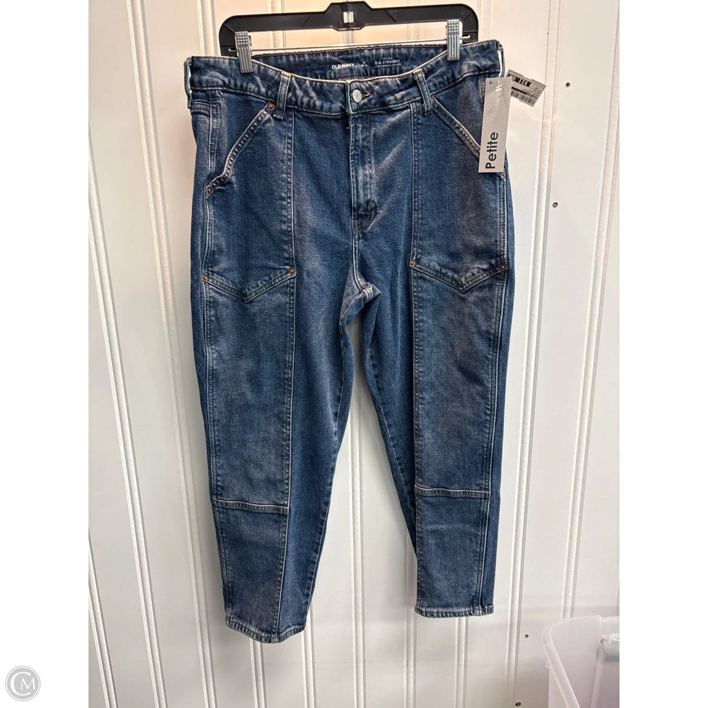 Jeans Straight By Old Navy In Blue Denim, Size: 16