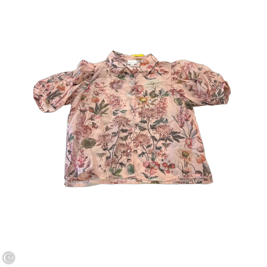 Top Short Sleeve By Bailey 44 In Floral Print, Size: M