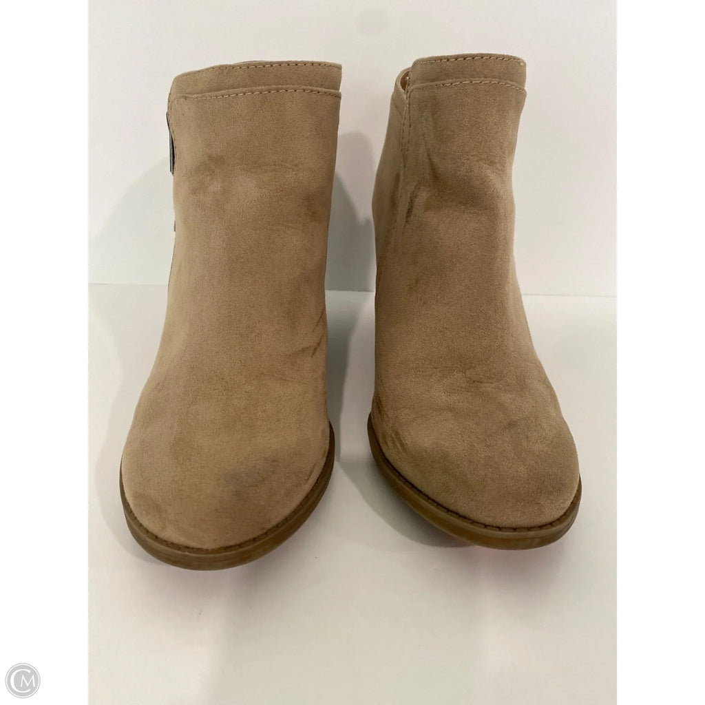 Boots Ankle Heels By Time And Tru In Taupe, Size: 7.5