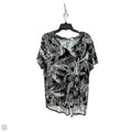 Top Short Sleeve By Christian Siriano In Black & White, Size: 2x