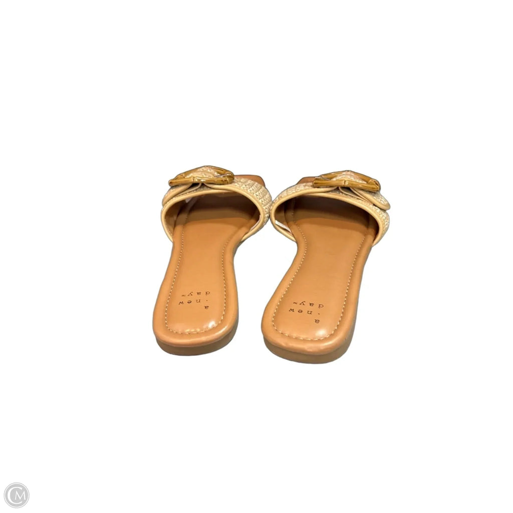 Sandals Flats By A New Day In Tan, Size: 7.5