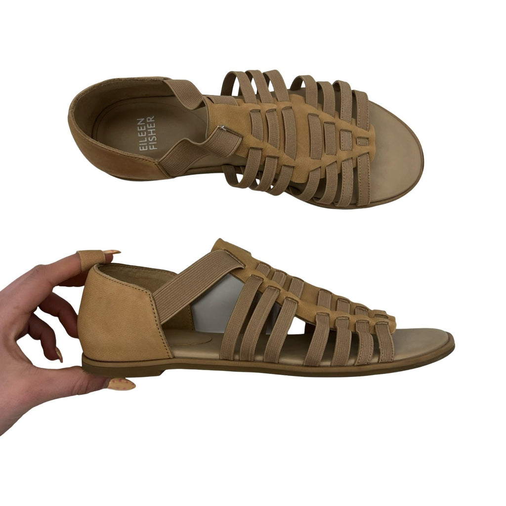 Sandals Flats By Eileen Fisher In Brown, Size:6