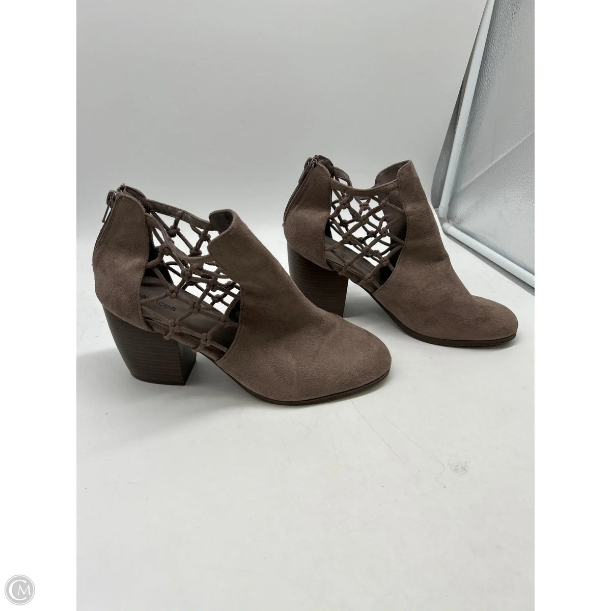 Boots Ankle Heels By Liz Claiborne In Brown, Size: 11