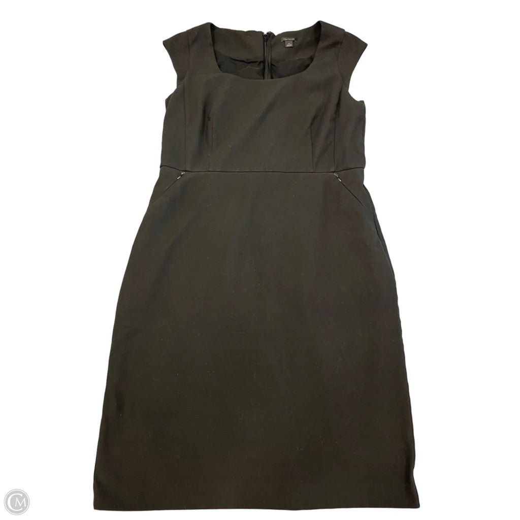 Dress Casual Midi By Ann Taylor In Black, Size: L