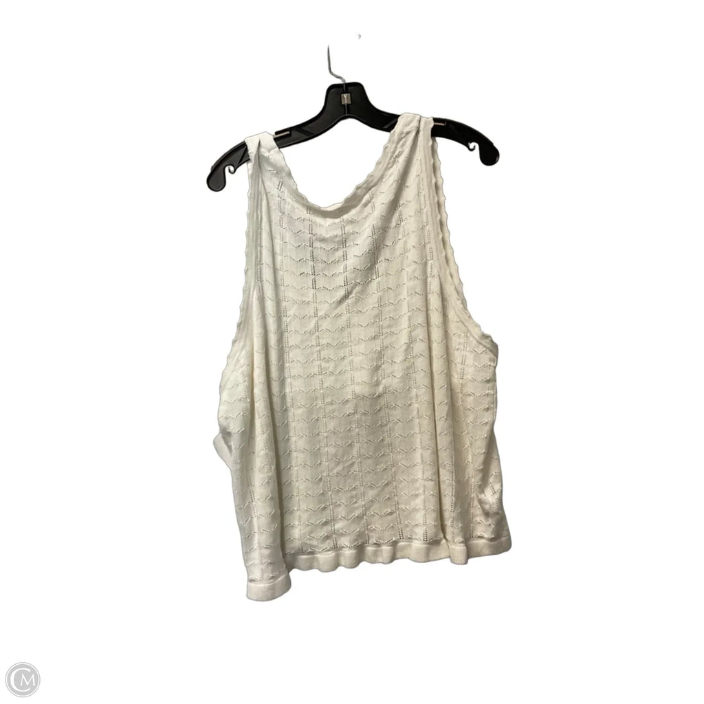 Top Sleeveless By Old Navy In White, Size: Xxl