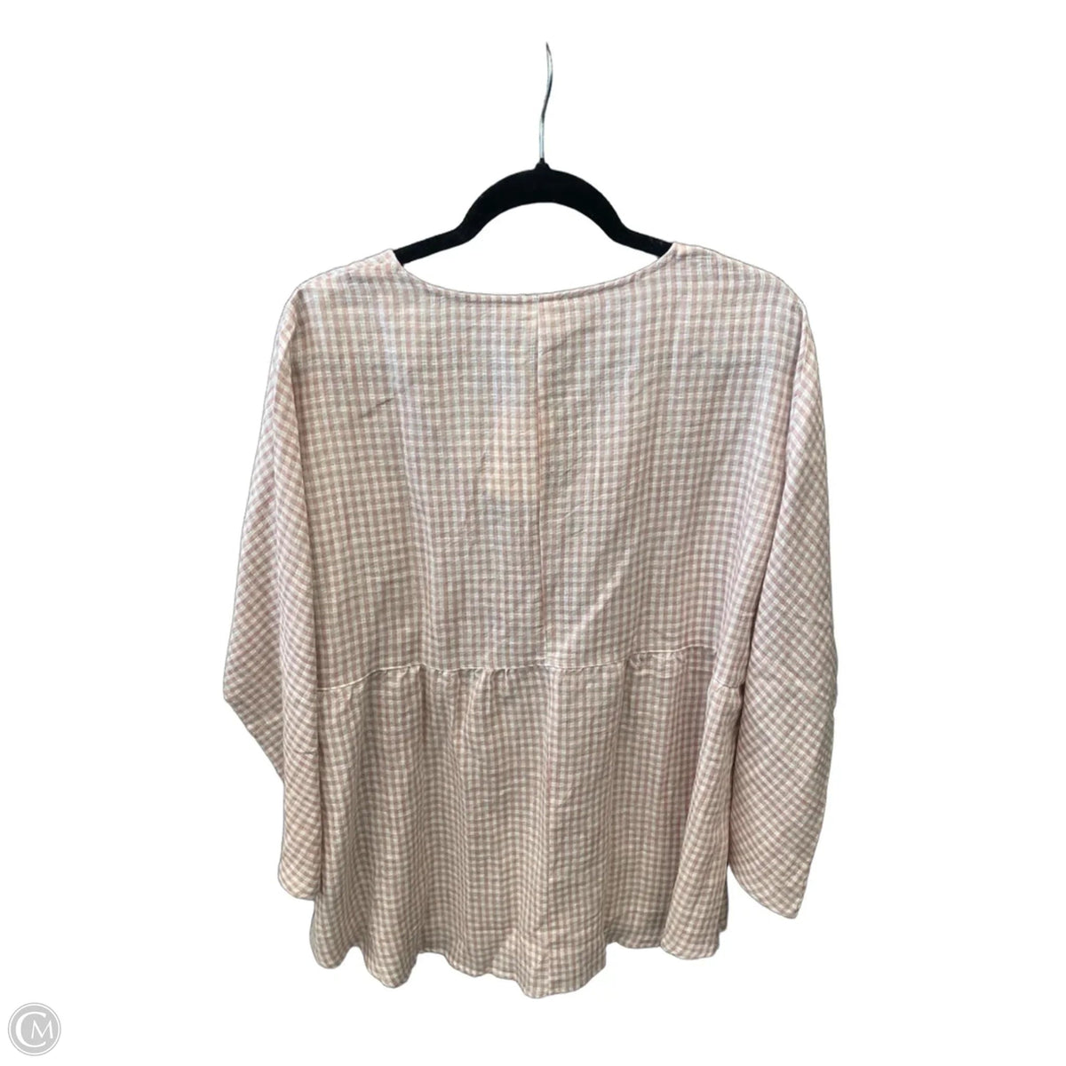 Top Long Sleeve By Clothes Mentor In Pink & White, Size: Xxl