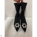 Boots Ankle Heels By Clothes Mentor In Black, Size: 10