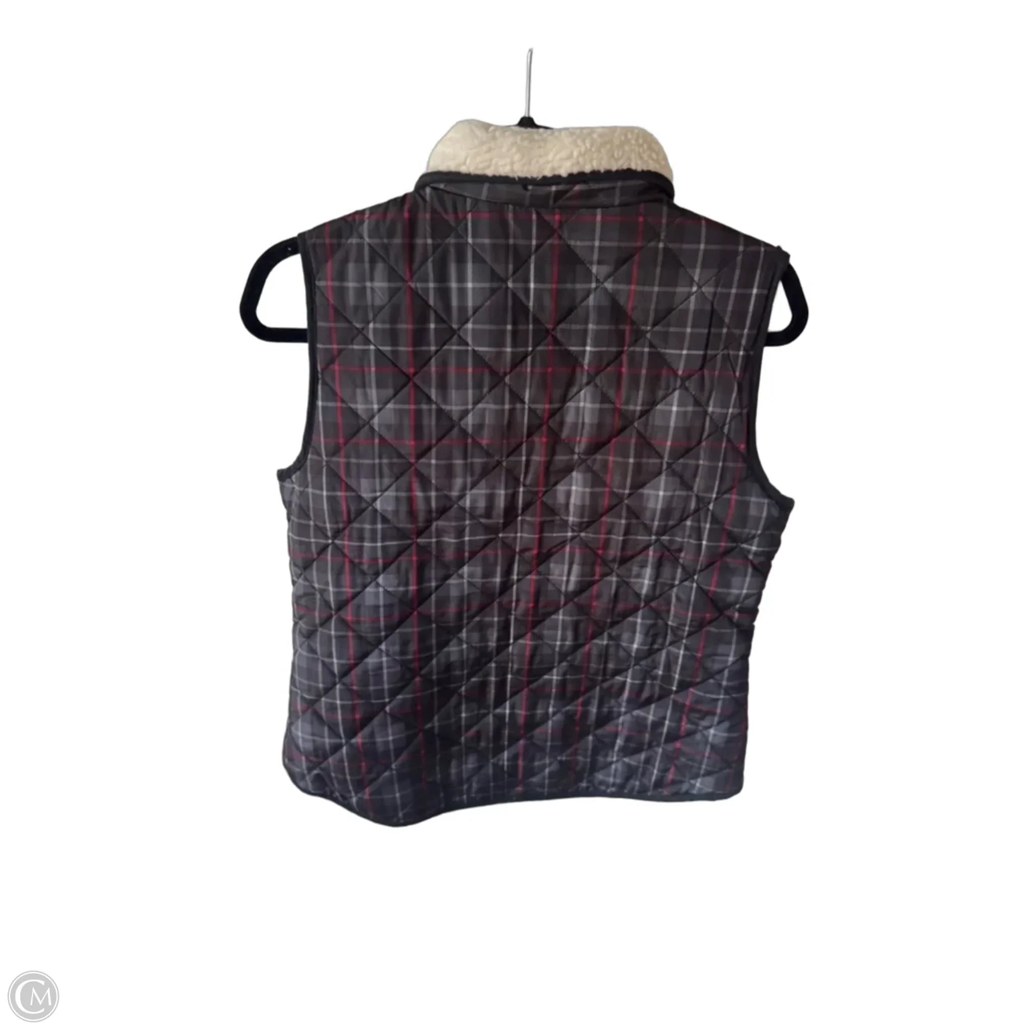 Vest Puffer & Quilted By British Khaki In Grey & Red, Size: M