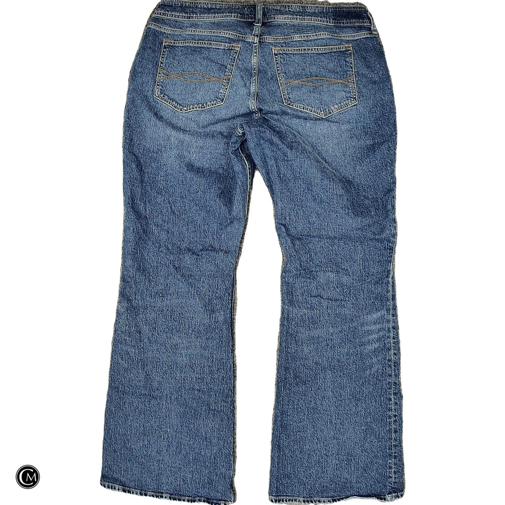 Jeans Boot Cut By Abercrombie And Fitch In Blue Denim, Size: 16