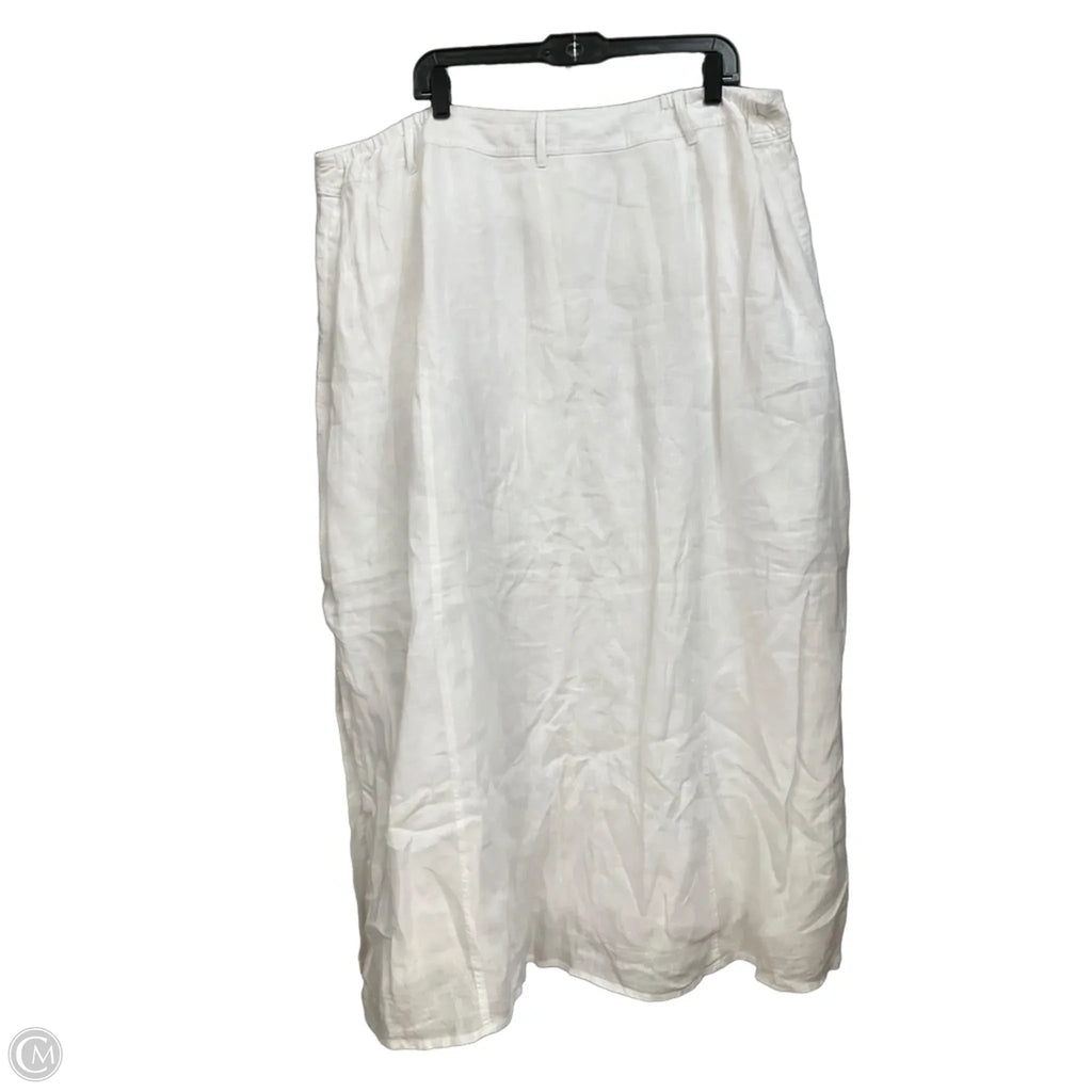 Skirt Maxi By Talbots In White, Size: 22