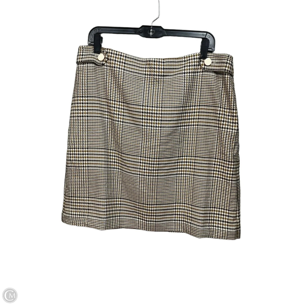 Skirt Midi By Ann Taylor In Checkered Pattern, Size: 12