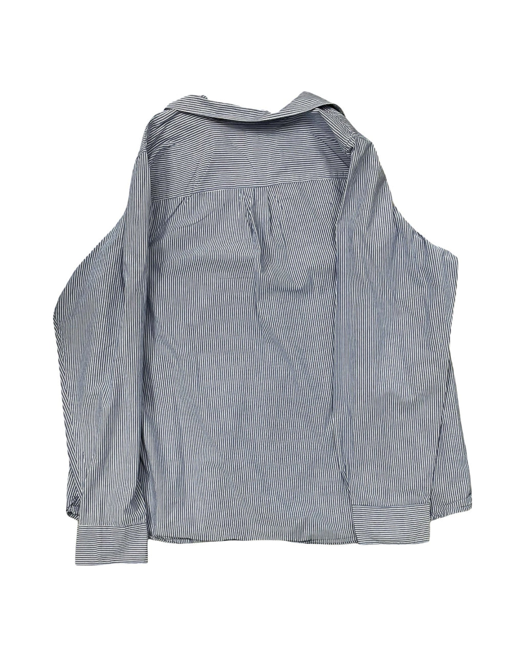 Blouse Ls By Lands End In Blue & White, Size:1X