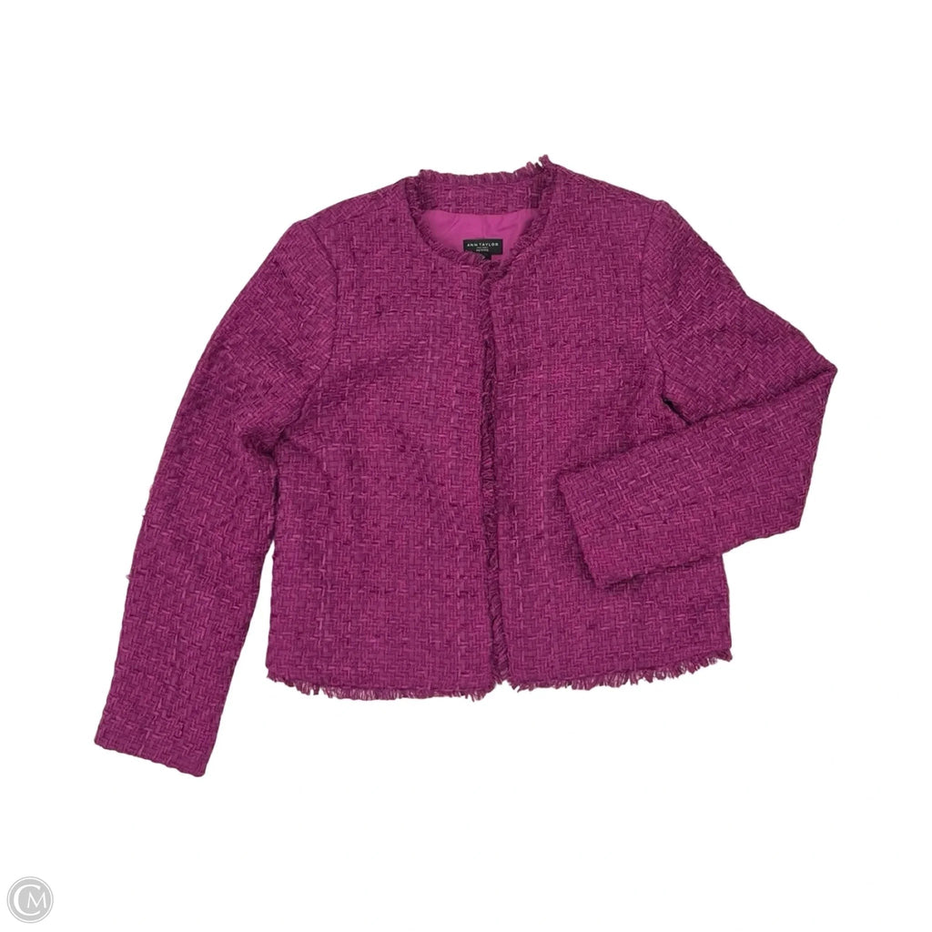 Blazer By Ann Taylor In Purple, Size: Xsp