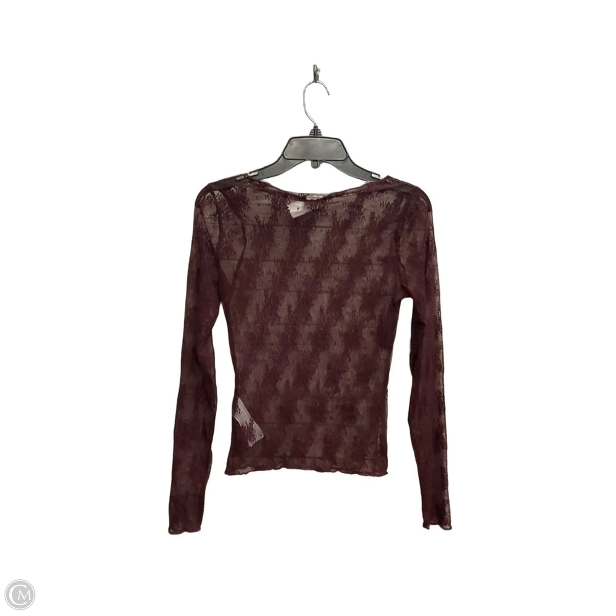 Top Long Sleeve By Abercrombie And Fitch In Maroon, Size: S