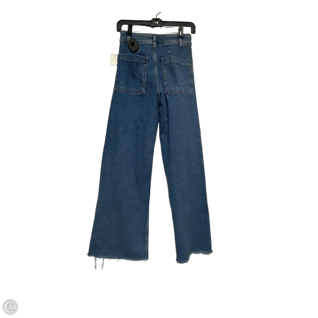 Jeans Wide Leg By Zara In Blue Denim, Size: 2