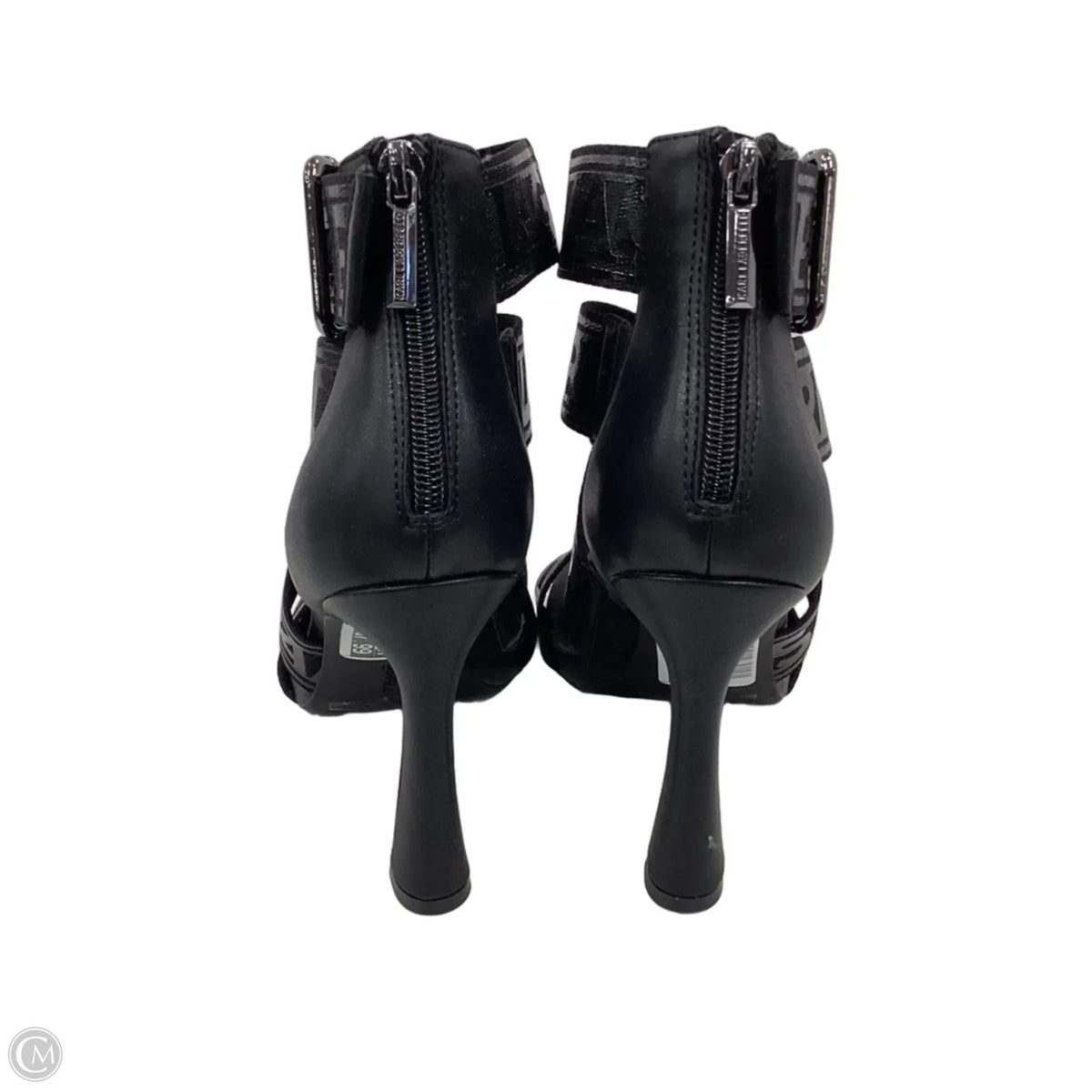Sandals Heels Stiletto By Karl Lagerfeld In Black, Size: 8