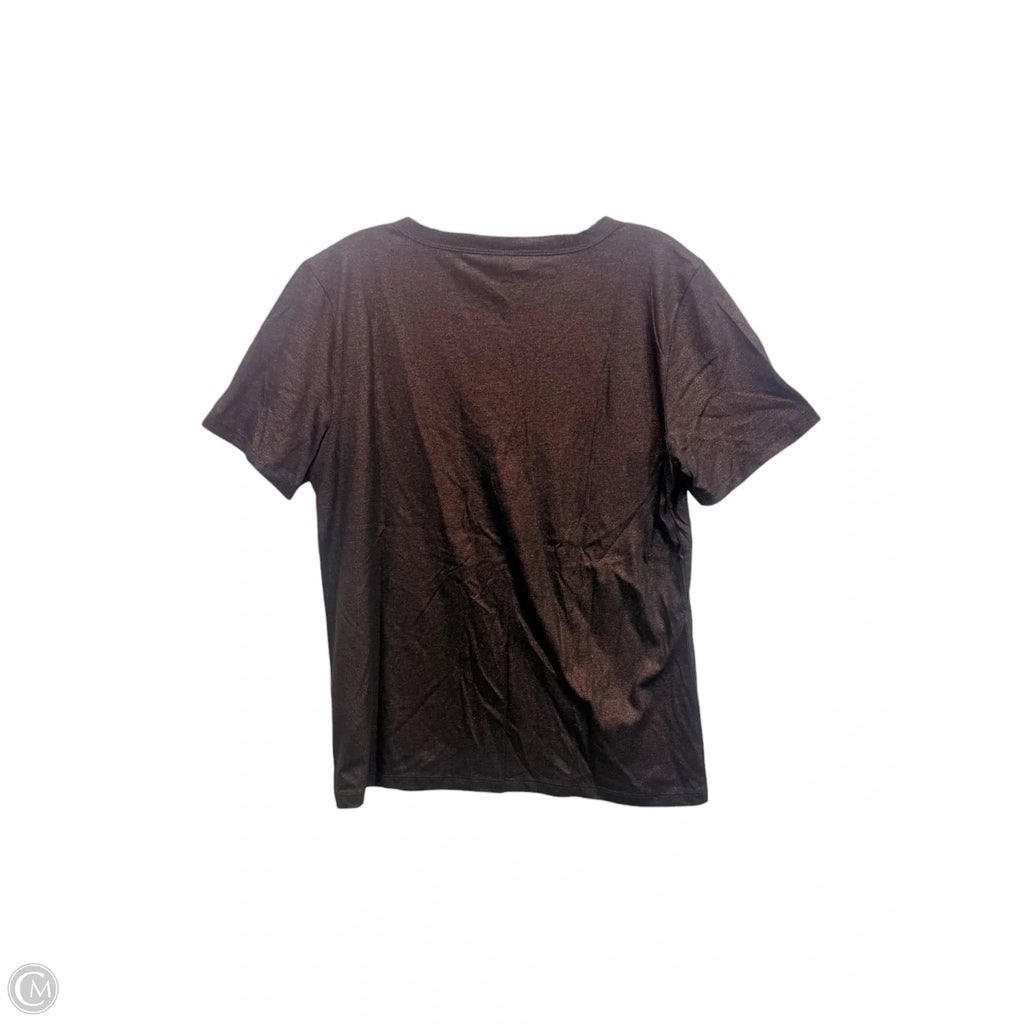 Top Short Sleeve By Banana Republic In Bronze, Size: M