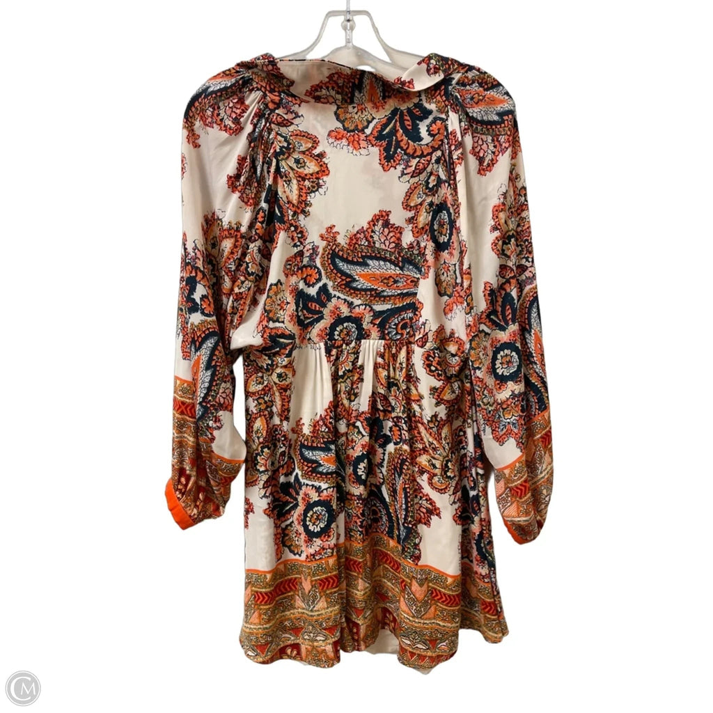 Dress Casual Short By Free People In Blue & Orange, Size: Xs