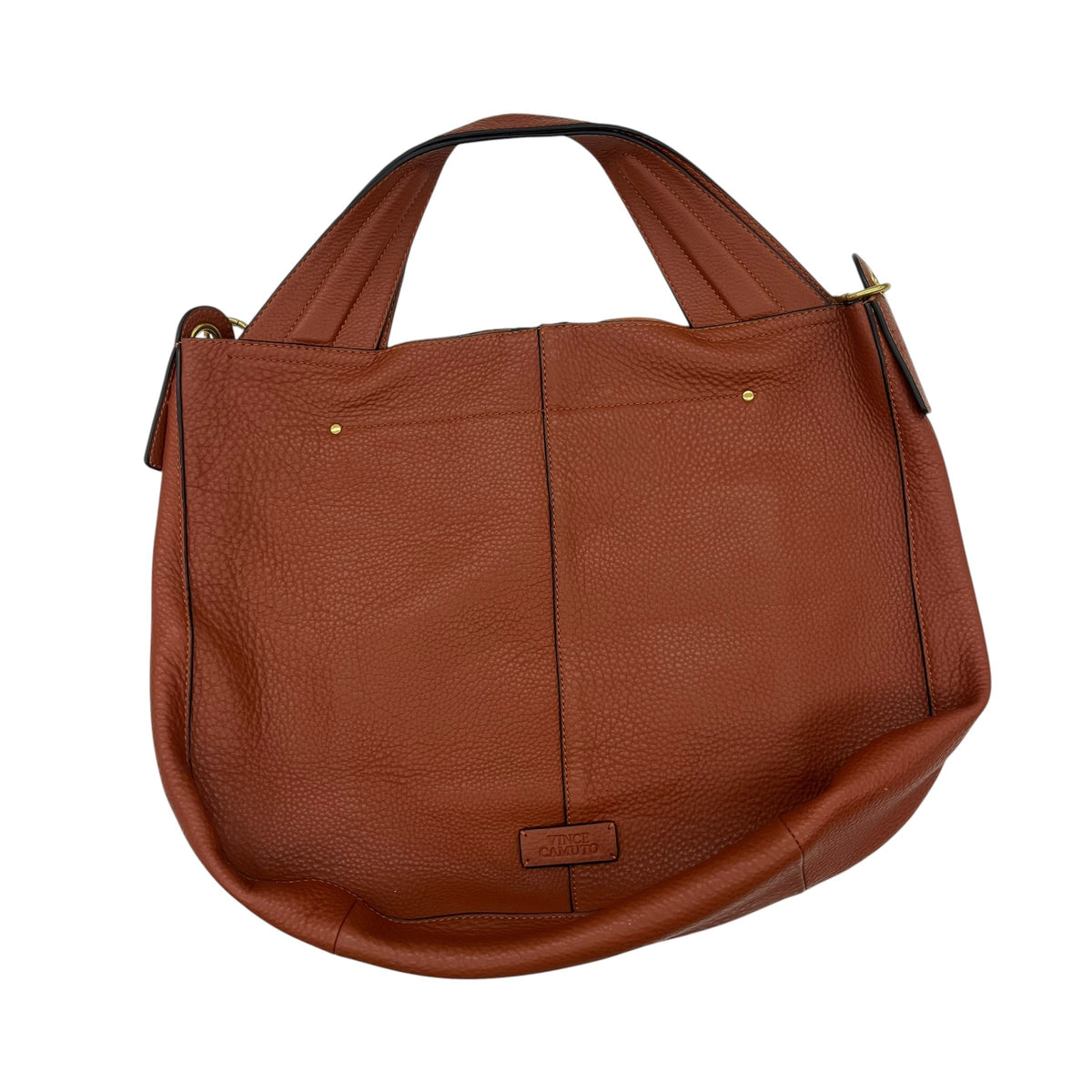 Handbag Leather By Vince Camuto In Brown, Size:Medium