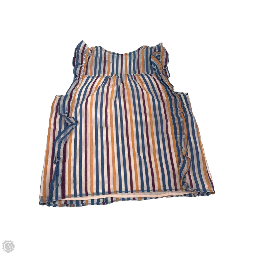 Top Sleeveless By Maeve In Striped Pattern, Size: S