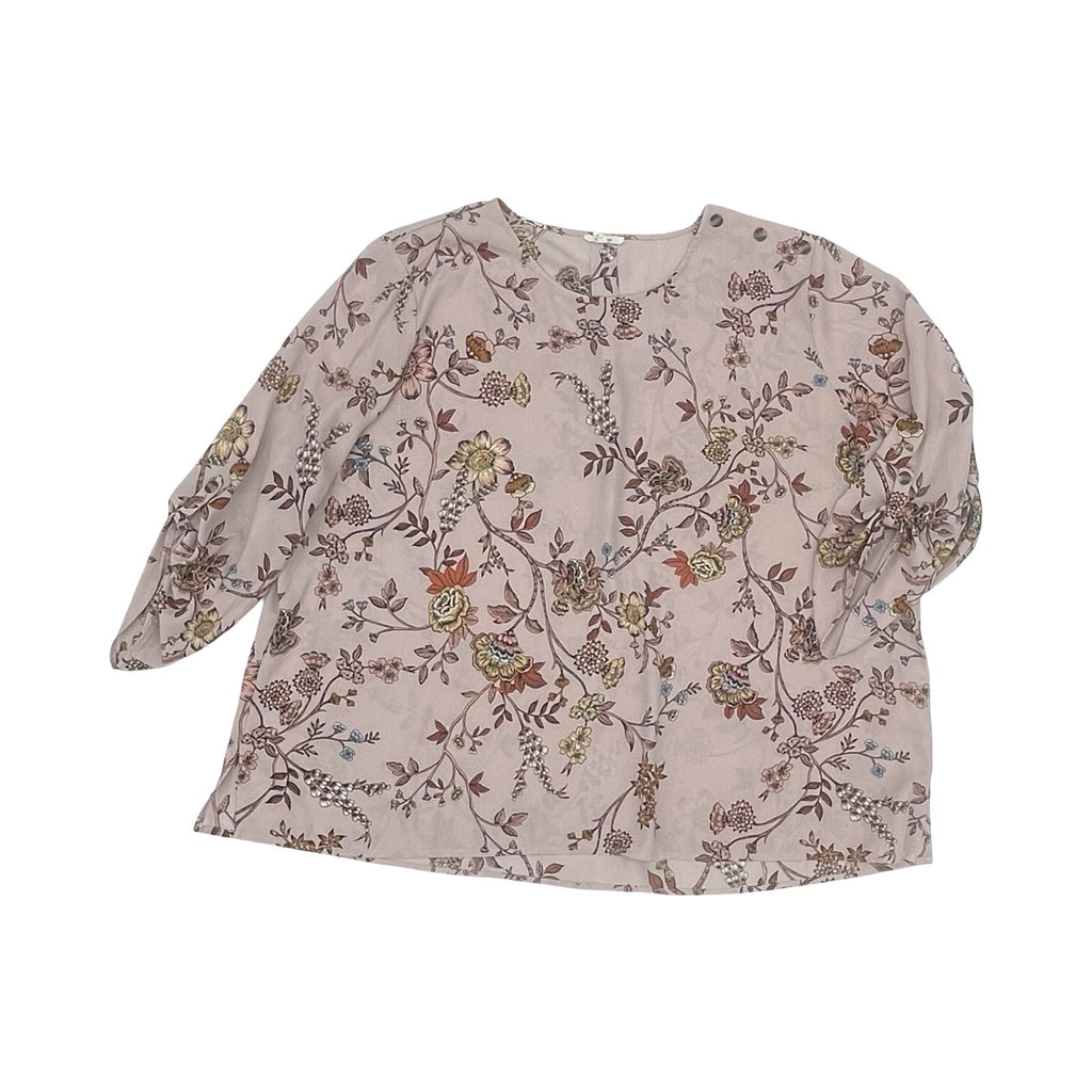 Blouse 3/4 Sleeve By Maurices In Floral Print, Size:4X