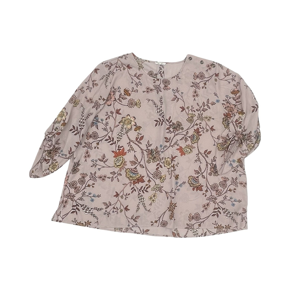 Blouse 3/4 Sleeve By Maurices In Floral Print, Size:4X
