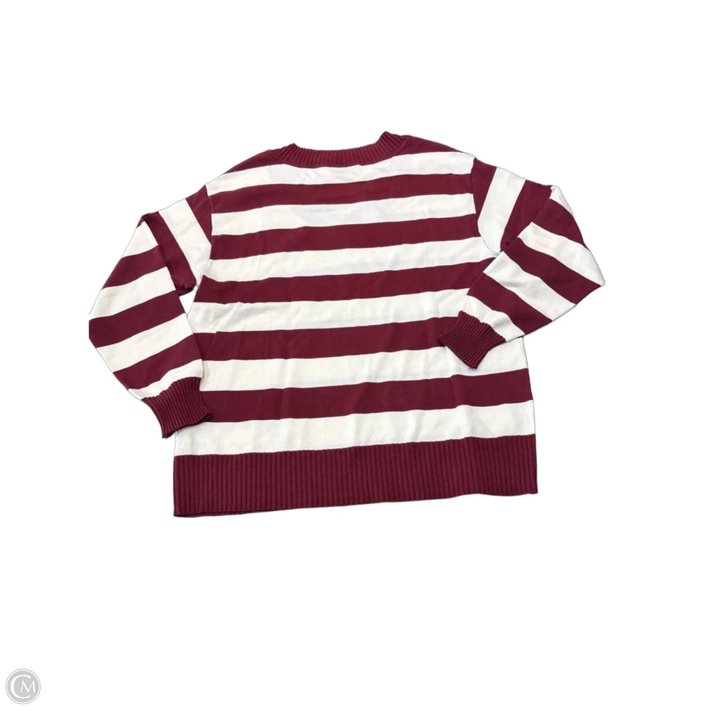 Sweater By Lane Bryant In Red & White, Size: Xl