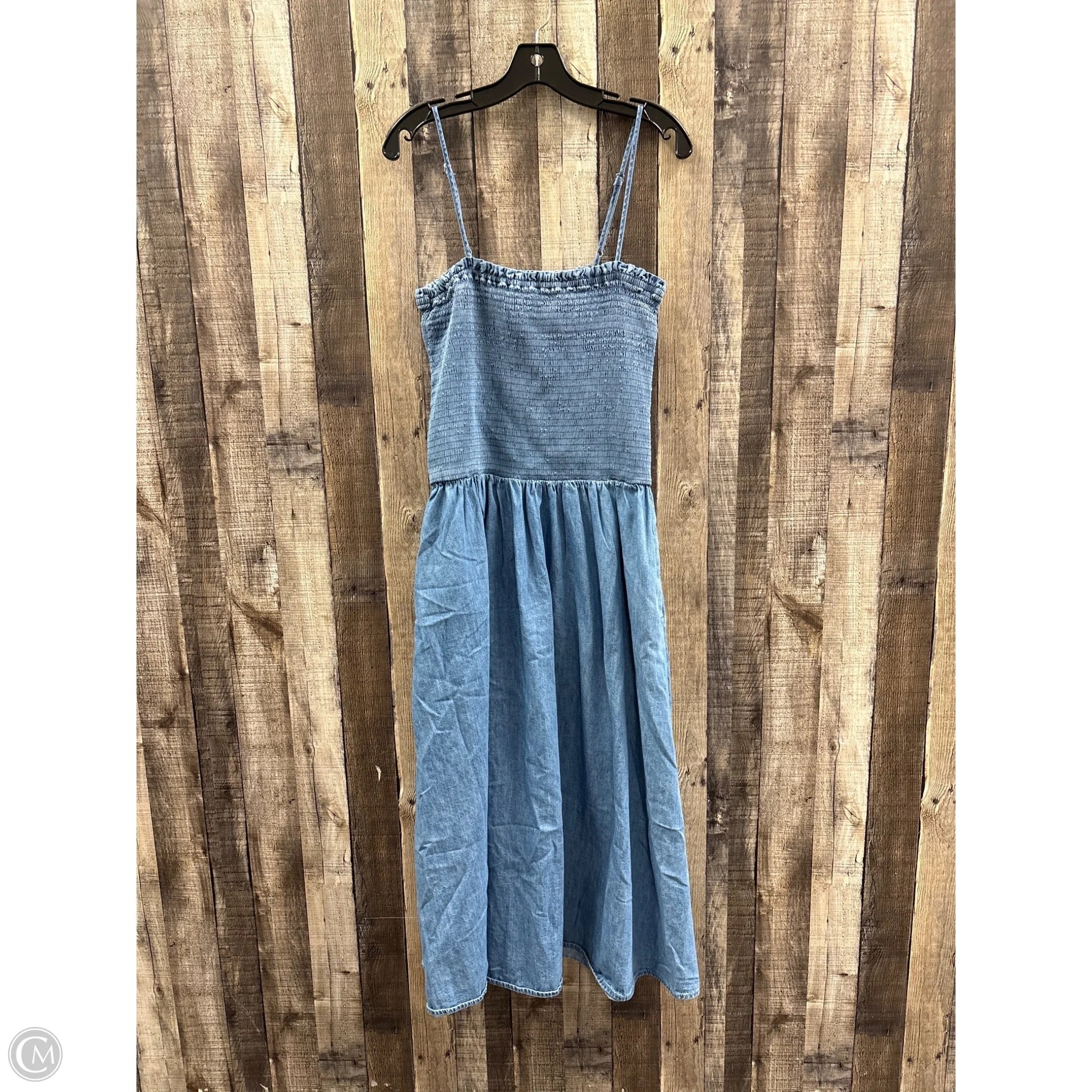 Dress Casual Maxi By Loft In Blue Denim, Size: L