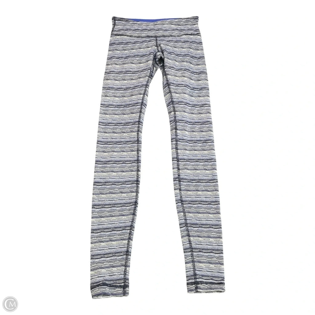 Athletic Leggings By Lululemon In Blue & White, Size: 4