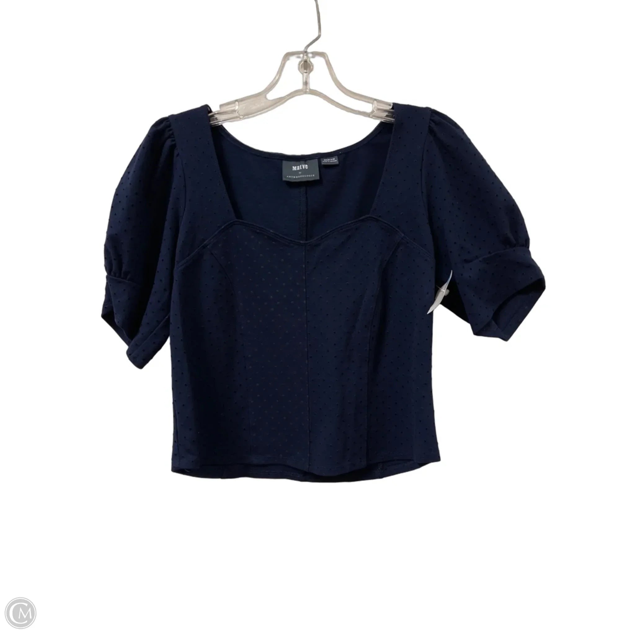 Top Short Sleeve By Maeve In Navy, Size: M