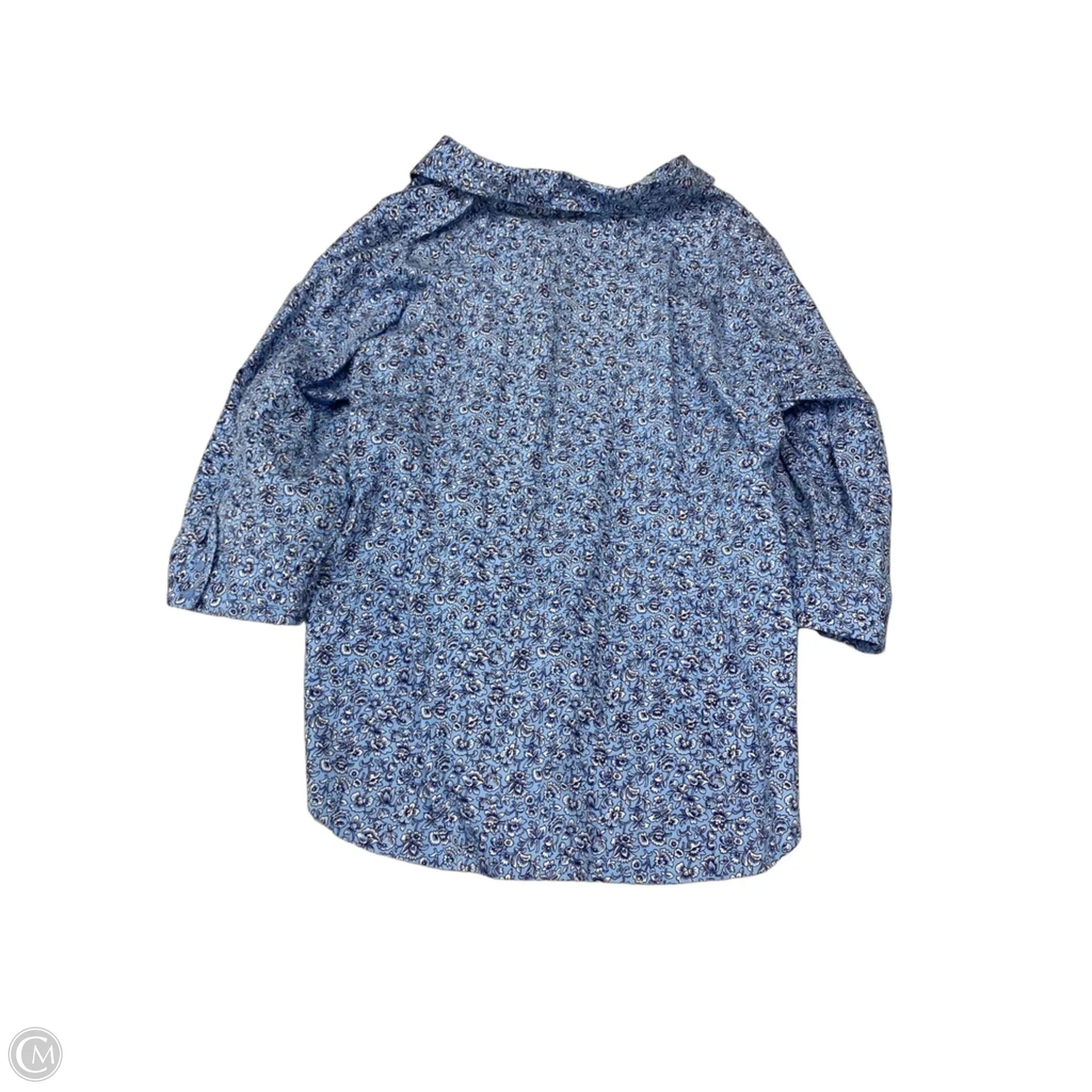 Top 3/4 Sleeve By Liz Claiborne In Floral Print, Size: 2x