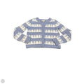 Sweater Cardigan By Freshman In Blue & White, Size: M