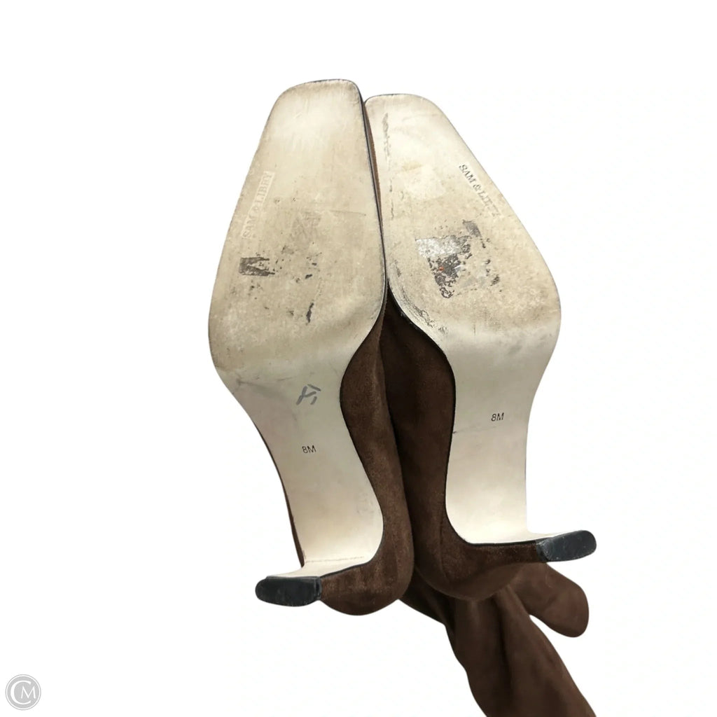Boots Mid-calf Heels By Sam And Libby In Brown, Size: 8