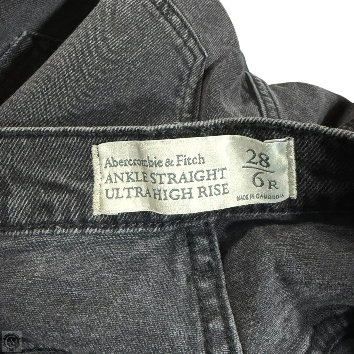 Jeans Straight By Abercrombie And Fitch In Black Denim, Size: 6