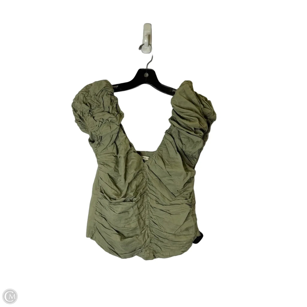 Blouse Short Sleeve By Abercrombie And Fitch In Green, Size: Xl