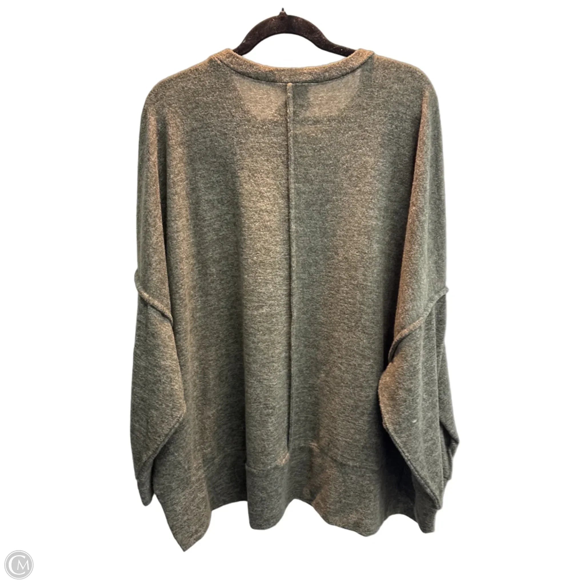 Top Long Sleeve By Zenana In Green, Size: 3x