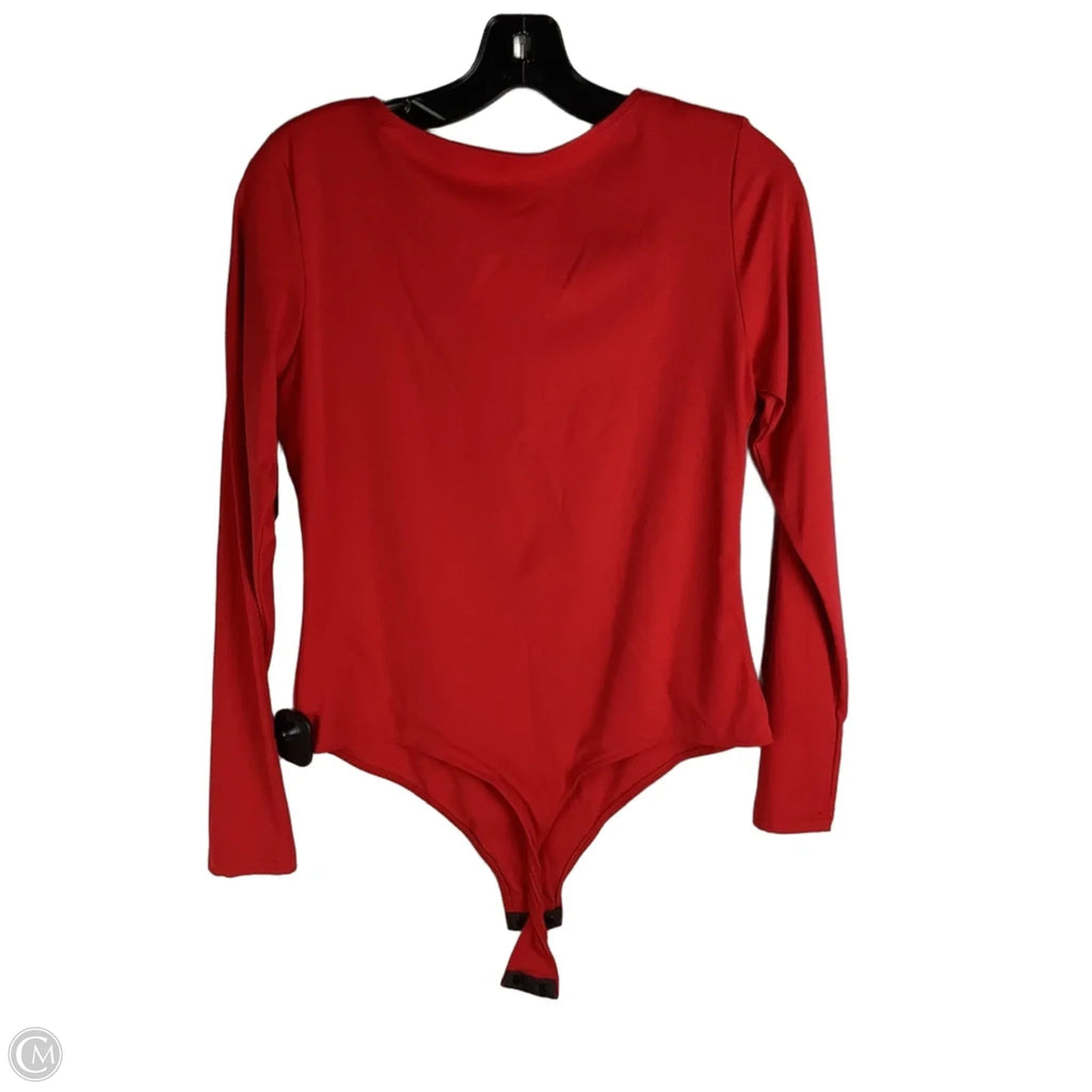 Bodysuit By Clothes Mentor In Red, Size: L