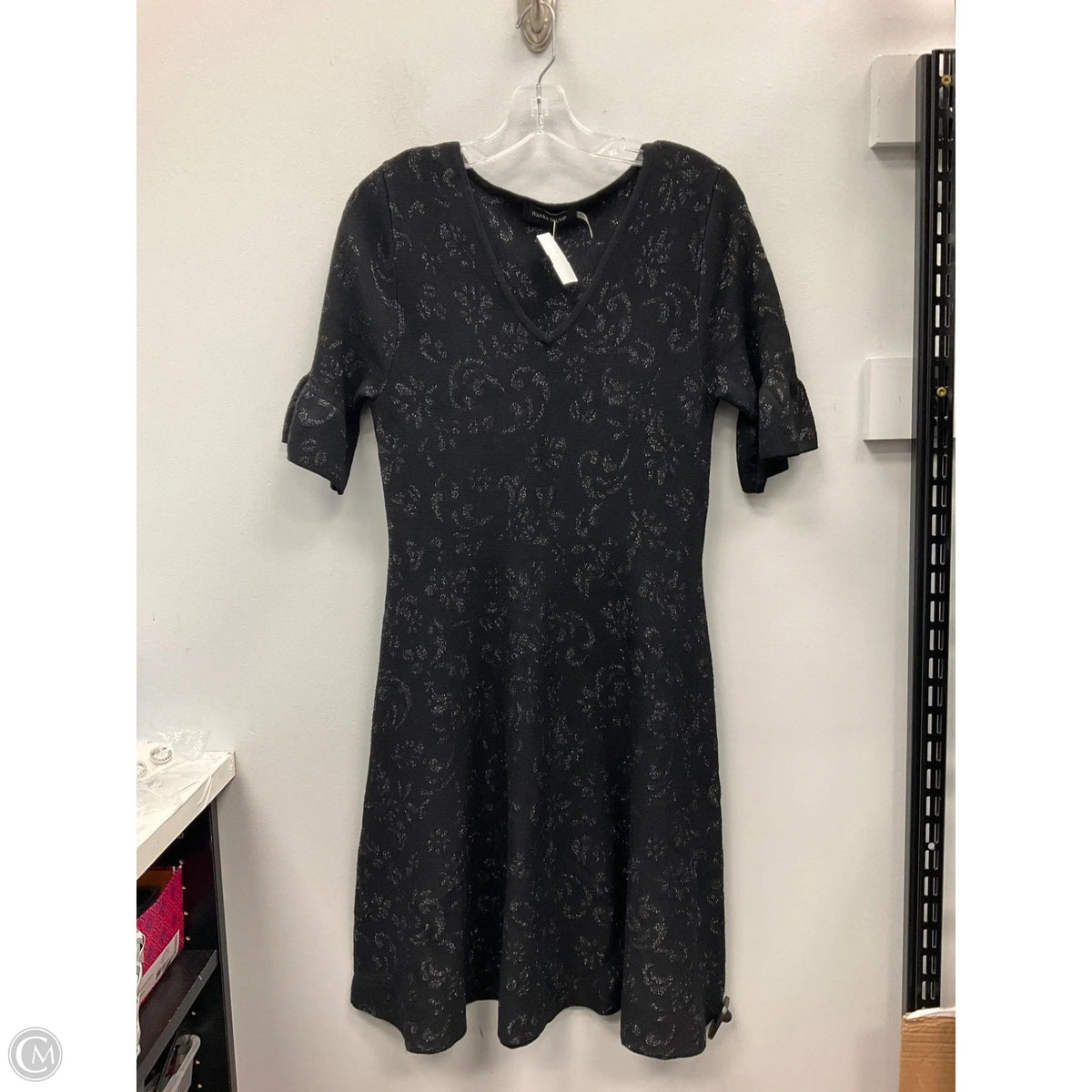 Dress Sweater By Ivanka Trump In Black & Silver, Size: M