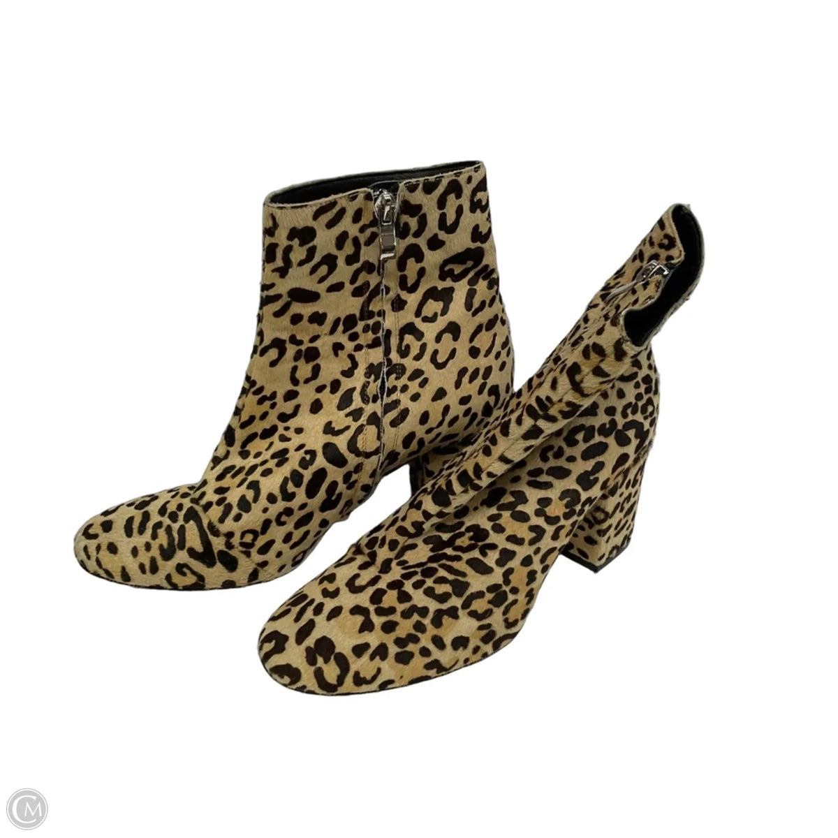 Boots Ankle Heels By Halogen In Animal Print, Size: 8