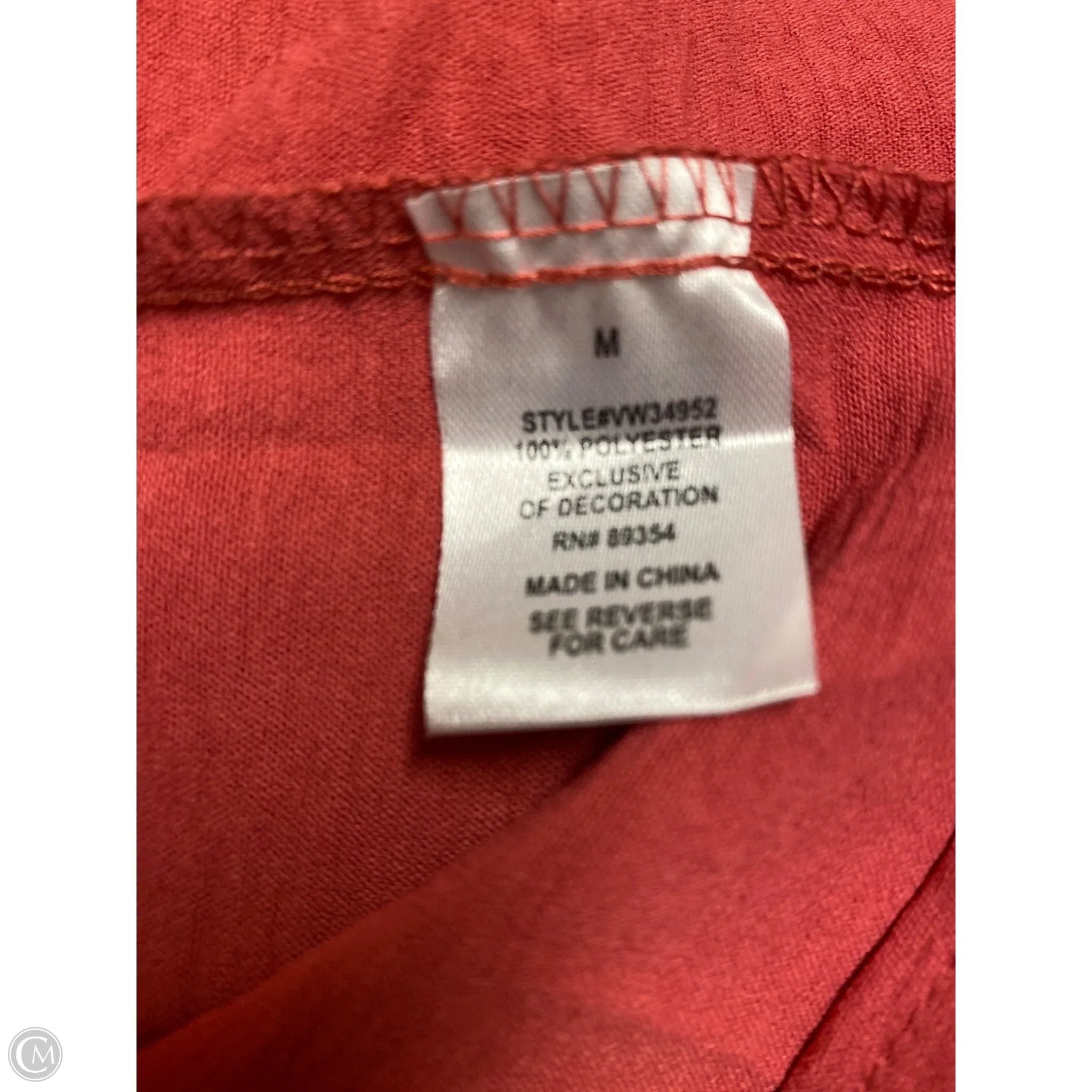 Top 3/4 Sleeve By Adrienne Vittadini In Pink, Size: M
