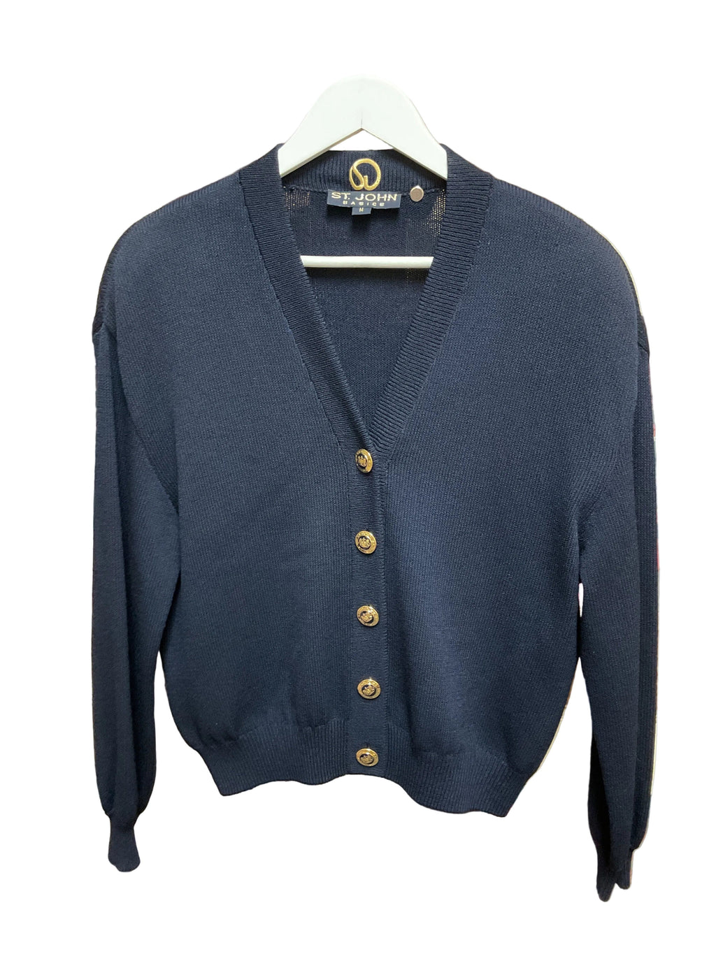 Cardigan Luxury Designer By St John Collection In Navy, Size:M