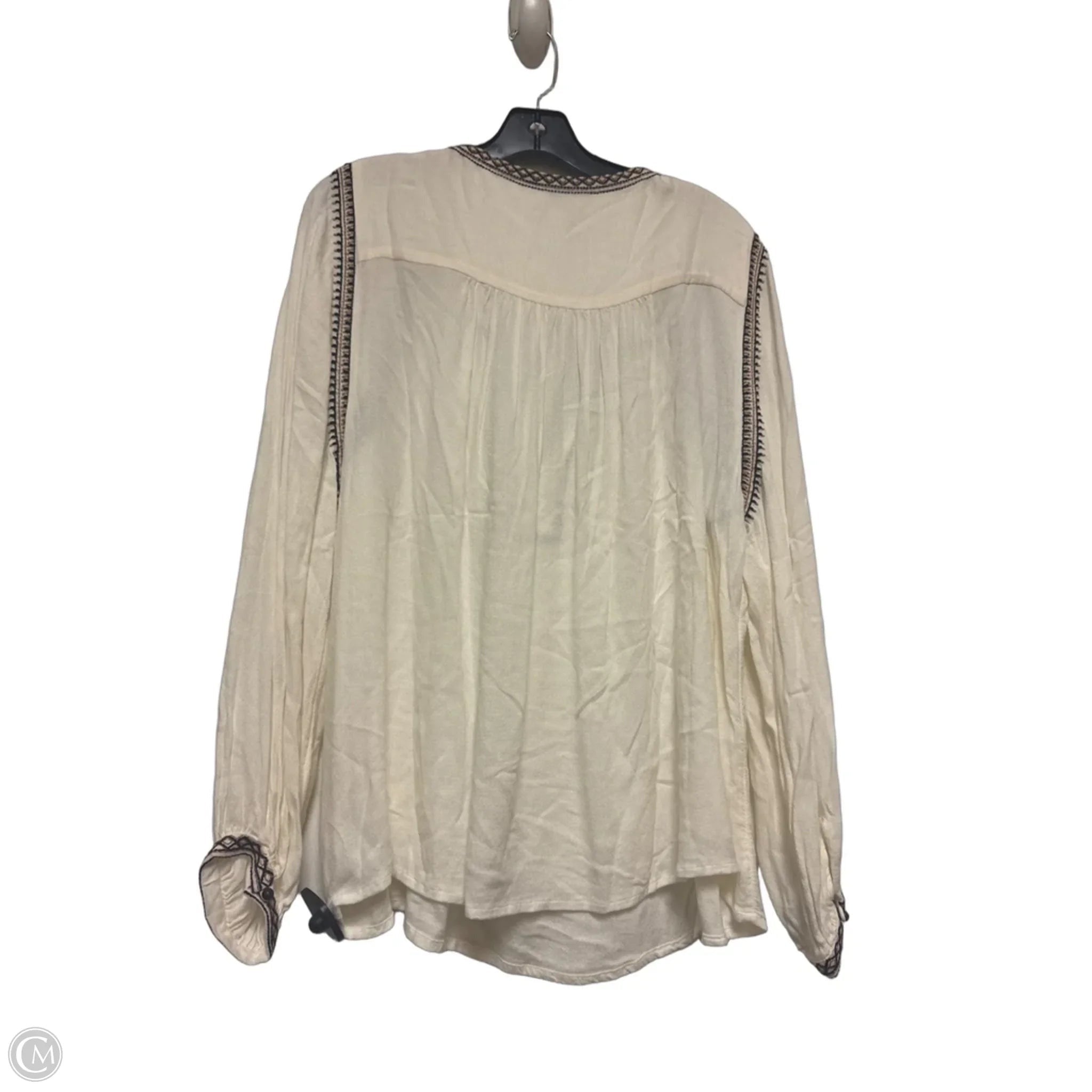 Top Long Sleeve By Lucky Brand In Cream, Size: Xl