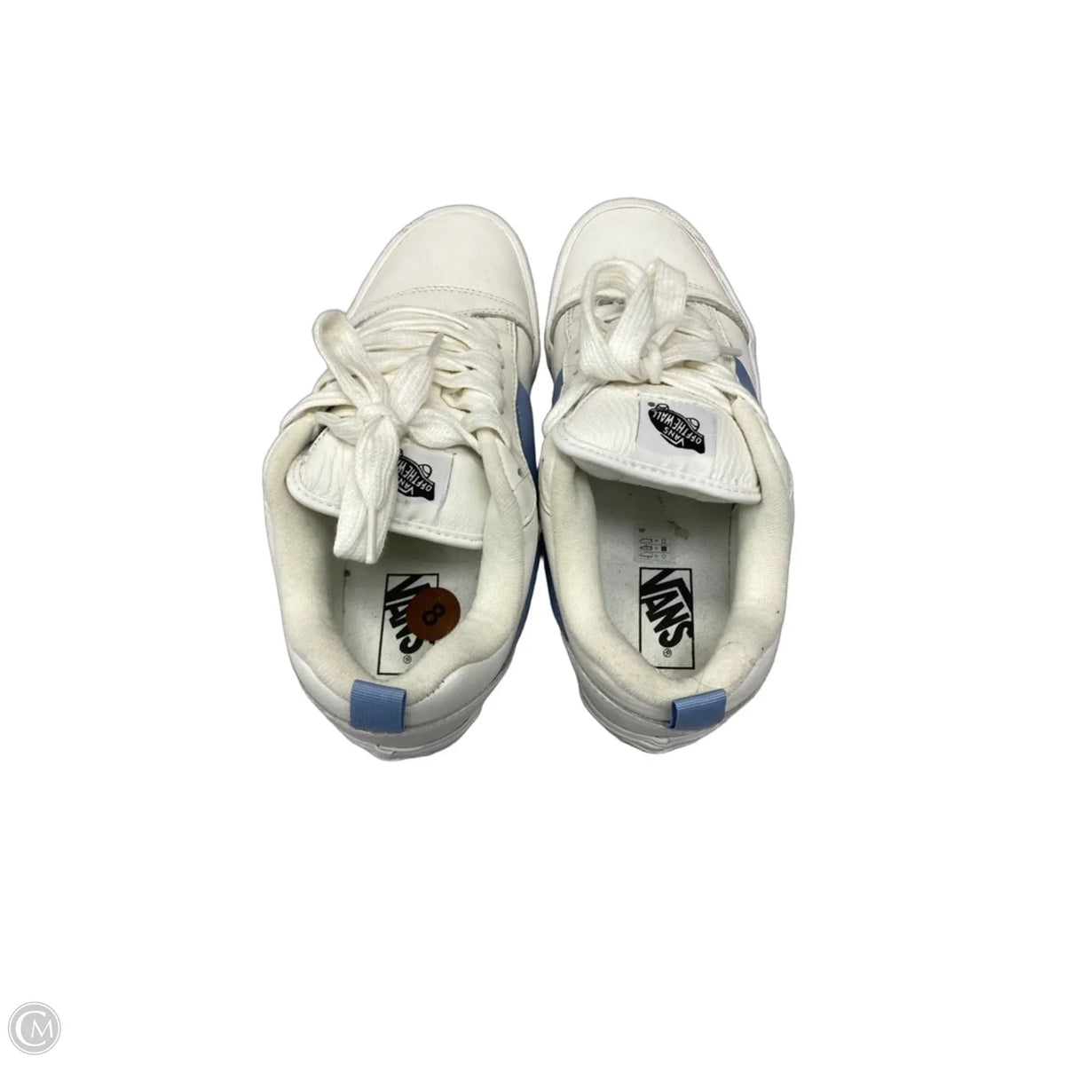 Shoes Sneakers By Vans In Blue & White, Size: 9.5