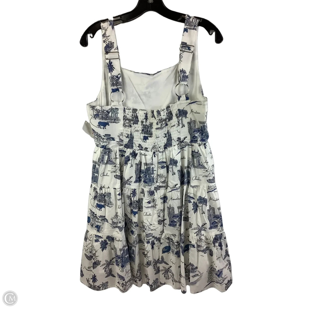 Dress Party Short By Entro In Blue & White, Size: L