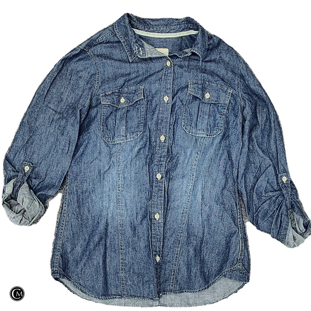 Top Ls By So In Blue Denim, Size: L