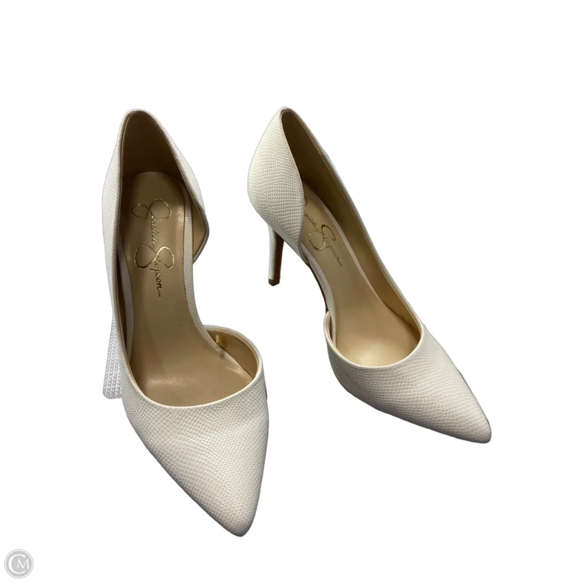 Shoes Heels Stiletto By Jessica Simpson In White, Size: 7.5