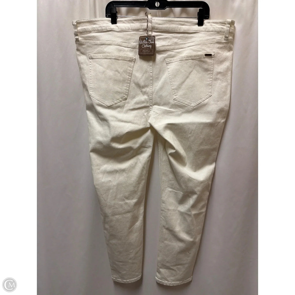 Jeans Skinny By Matilda Jane In White, Size: 22