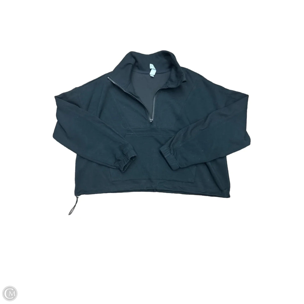 Athletic Top Long Sleeve Collar By 90 Degrees By Reflex In Black, Size: L