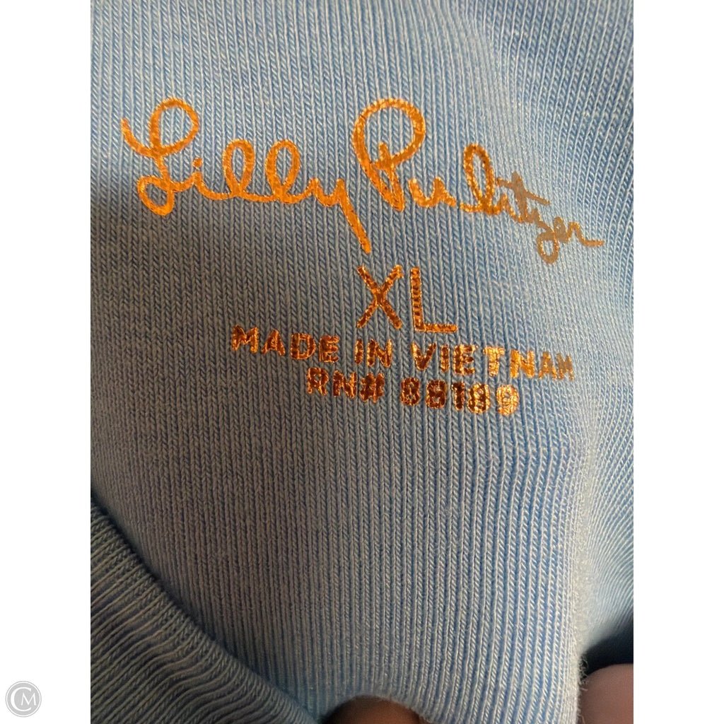 Top 3/4 Sleeve Designer By Lilly Pulitzer In Blue, Size: Xl